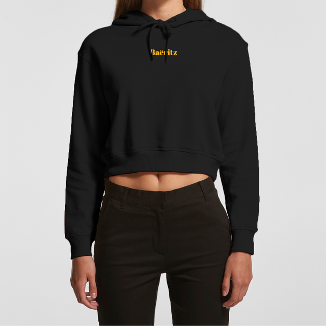 Les Cavaliers Crop Hoodie - Centre Design